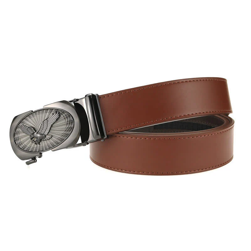 Men's Soaring Eagle Automatic Buckle Business Leather Belt - Image 6