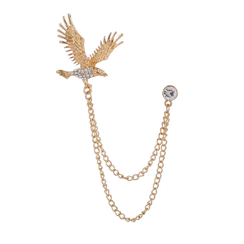 Men's Soaring Eagle Rhinestones Brooch - Image 5