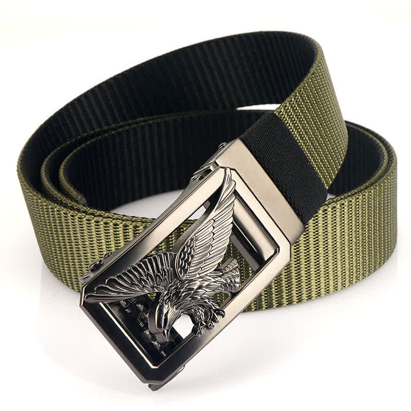 Men's Soaring Hawk Eagle Double-Sided Nylon Belt - Image 10