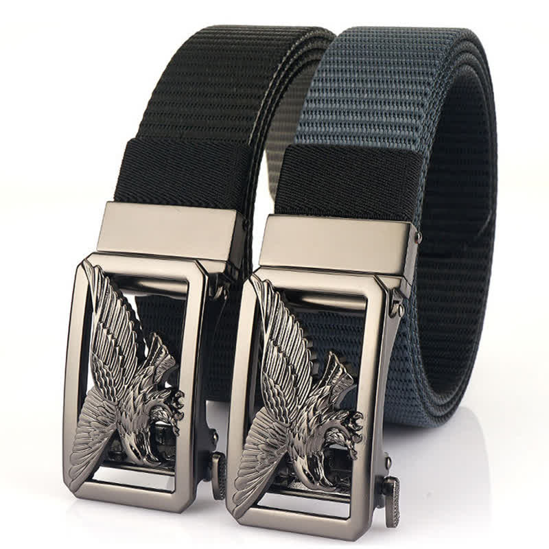 Men's Soaring Hawk Eagle Double-Sided Nylon Belt - Image 2