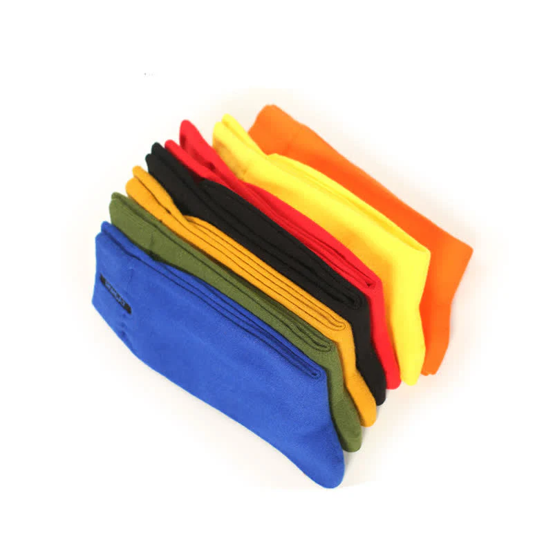 Men's Solid Color British Gentleman Cotton Crew Socks - Image 6