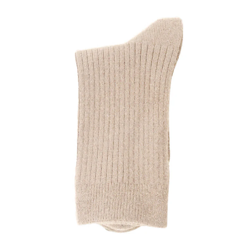 Men's Solid Color Comfortable Breathable Crew Socks - Image 11