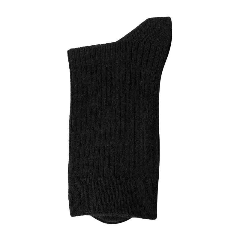 Men's Solid Color Comfortable Breathable Crew Socks - Image 14
