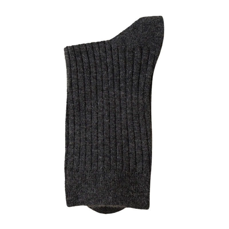 Men's Solid Color Comfortable Breathable Crew Socks - Image 15