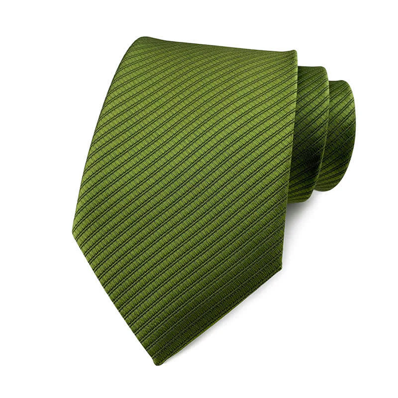 Men's Solid Color Discreet Twill Work Necktie - Image 11