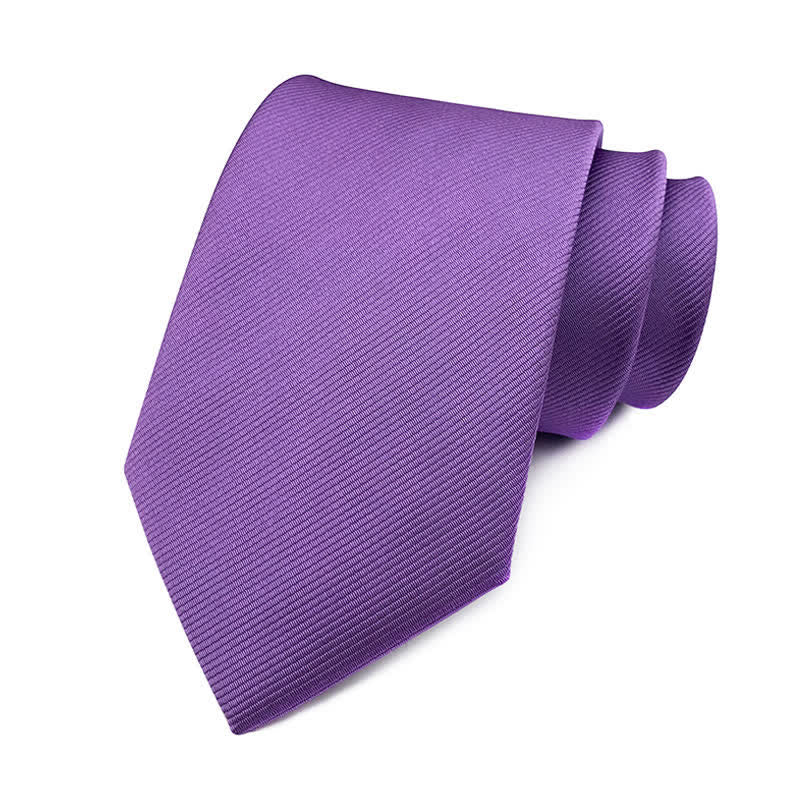 Men's Solid Color Discreet Twill Work Necktie - Image 12