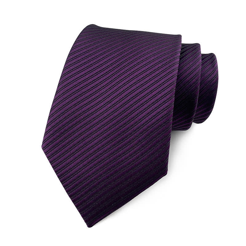 Men's Solid Color Discreet Twill Work Necktie - Image 16