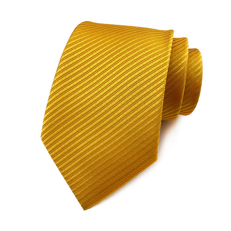 Men's Solid Color Discreet Twill Work Necktie - Image 17