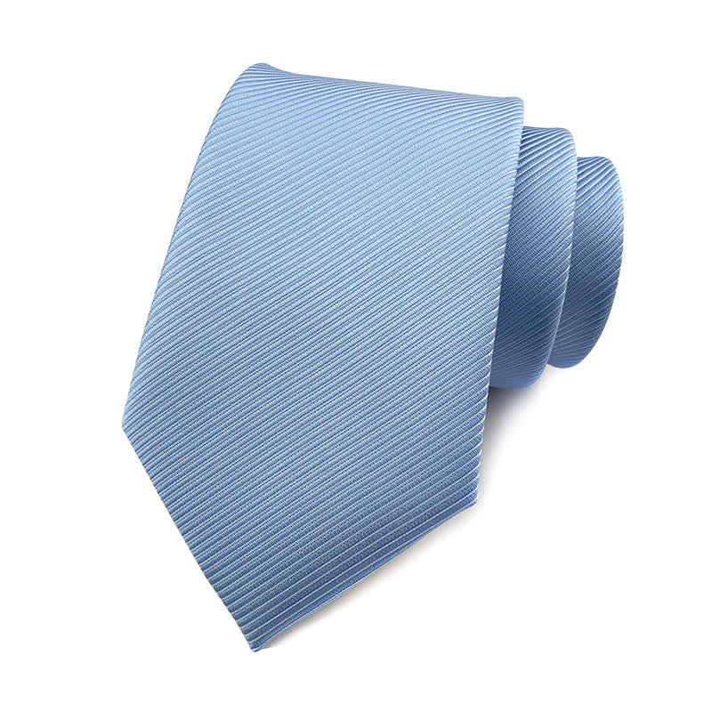 Men's Solid Color Discreet Twill Work Necktie - Image 18