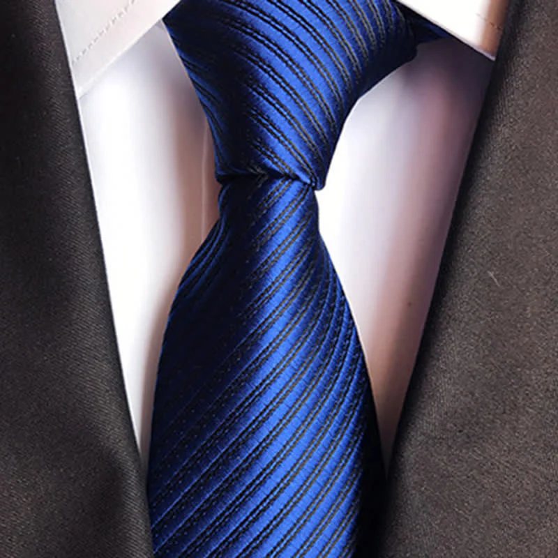 Men's Solid Color Discreet Twill Work Necktie - Image 2