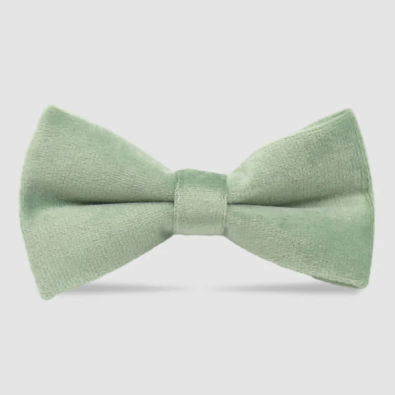 Men's Solid Color Formal Velvet Bow Tie - Image 7
