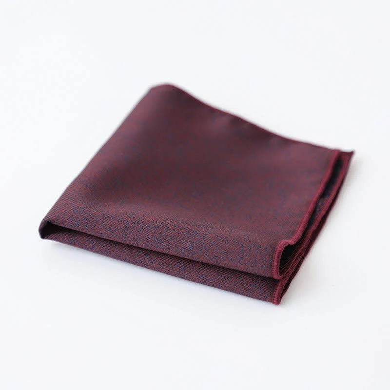 Men's Solid Color Subtle Dark Pattern Pocket Square - Image 10