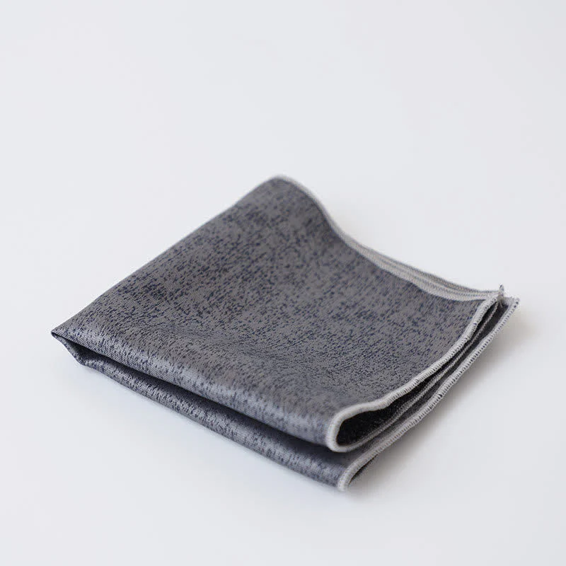 Men's Solid Color Subtle Dark Pattern Pocket Square - Image 3