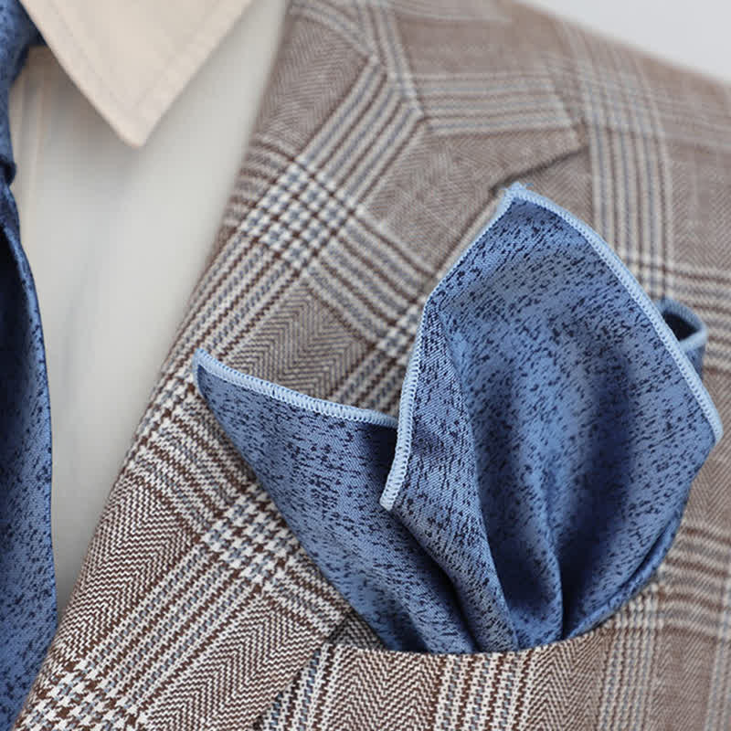 Men's Solid Color Subtle Dark Pattern Pocket Square - Image 6