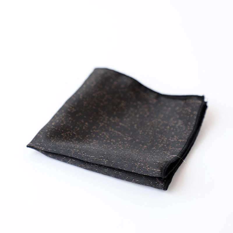 Men's Solid Color Subtle Dark Pattern Pocket Square - Image 7