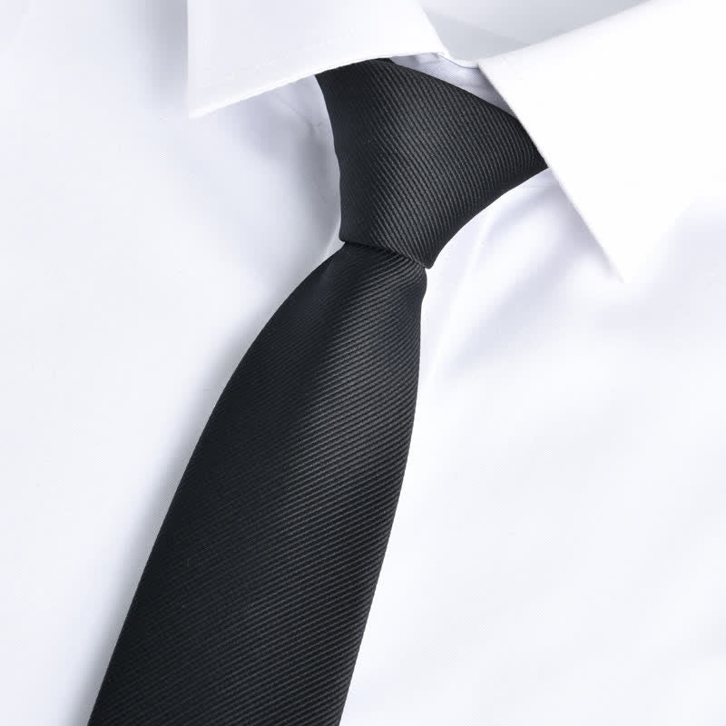 Men's Solid Color Zipper Tie Adjustable Necktie - Image 10