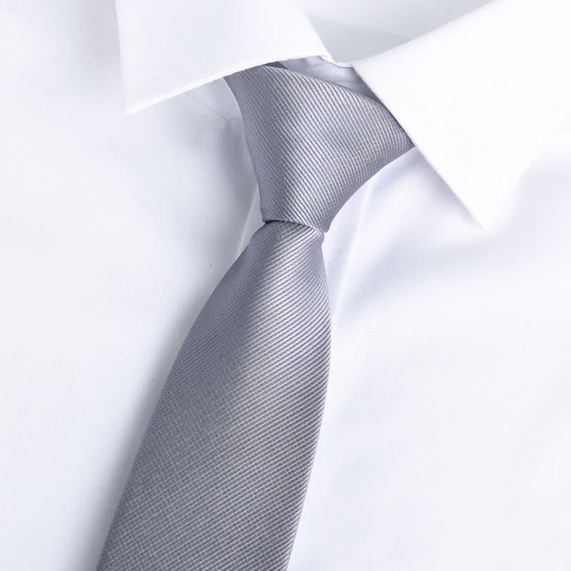Men's Solid Color Zipper Tie Adjustable Necktie - Image 12