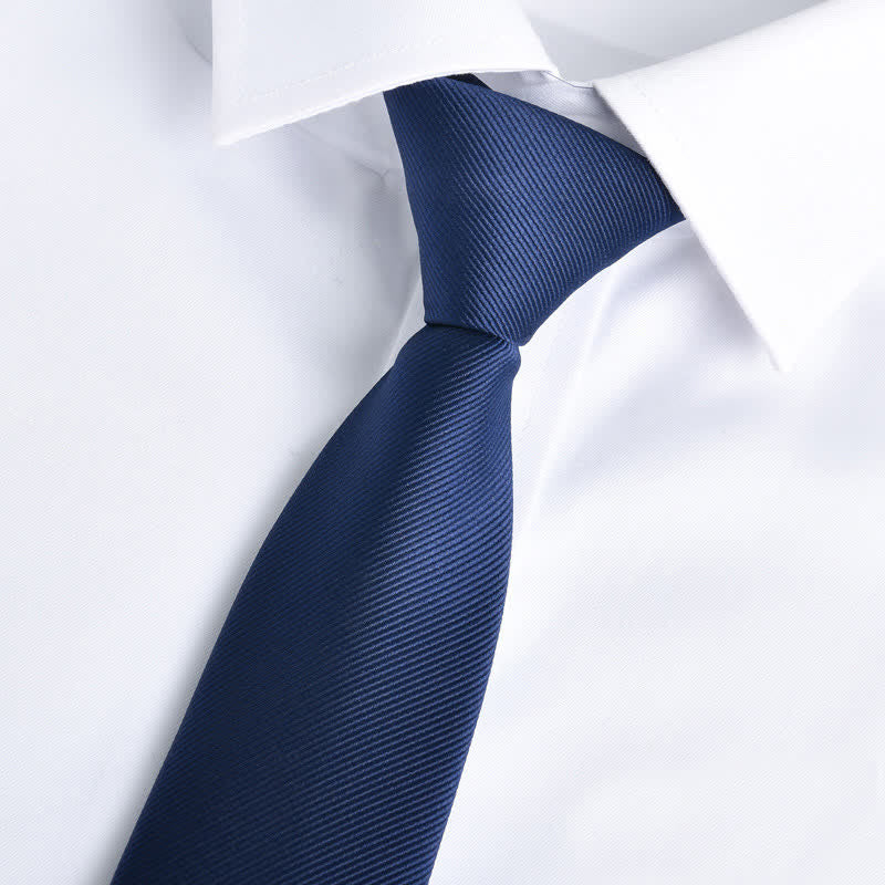 Men's Solid Color Zipper Tie Adjustable Necktie - Image 14