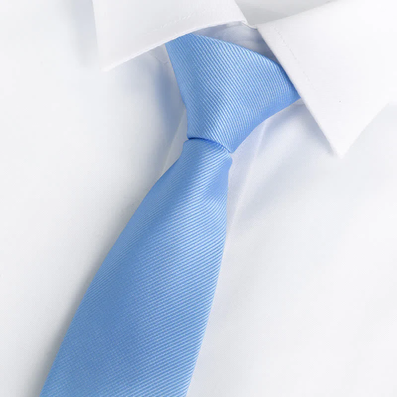 Men's Solid Color Zipper Tie Adjustable Necktie - Image 16