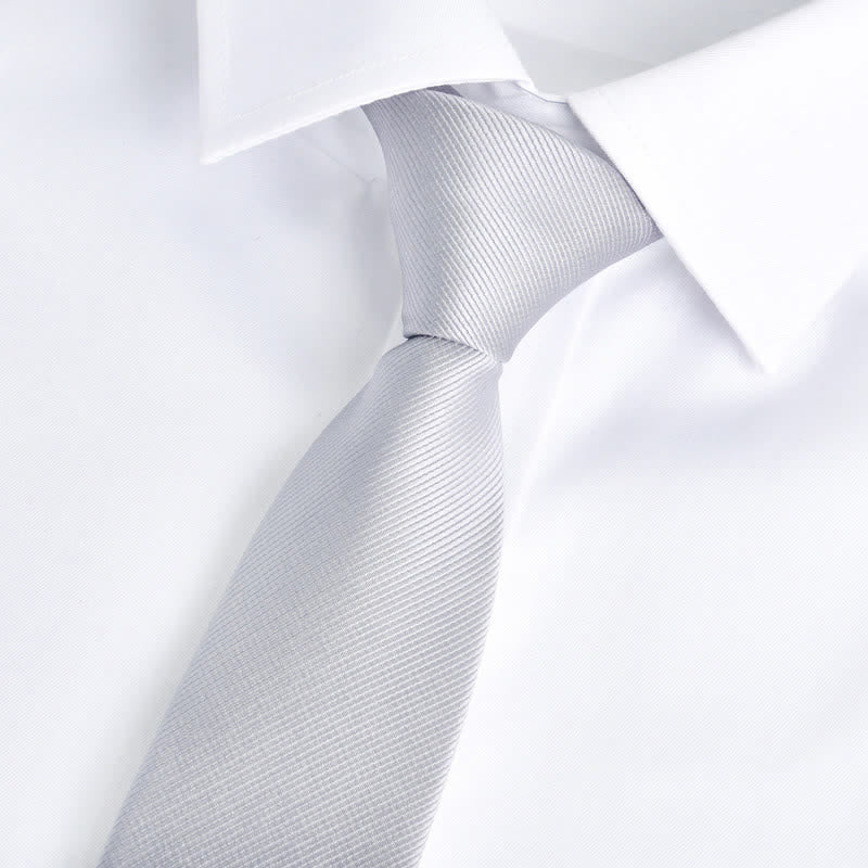 Men's Solid Color Zipper Tie Adjustable Necktie - Image 17