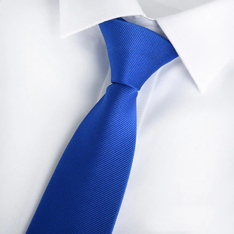 Men's Solid Color Zipper Tie Adjustable Necktie - Image 18