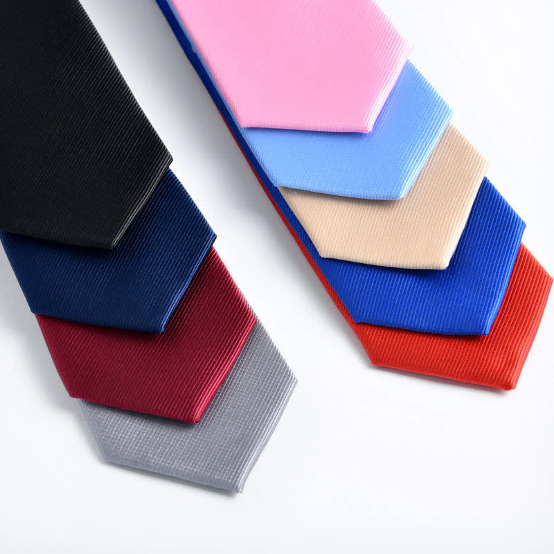 Men's Solid Color Zipper Tie Adjustable Necktie - Image 5