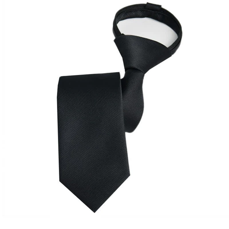 Men's Solid Color Zipper Tie Adjustable Necktie - Image 6