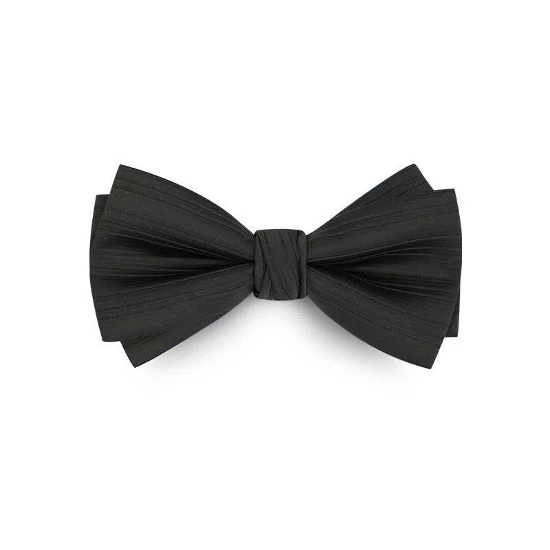 Men's Solid Color Twilled Formal Wedding Bow Tie - Image 11