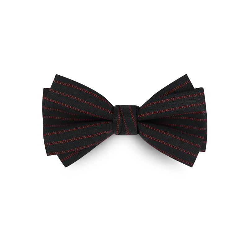 Men's Solid Color Twilled Formal Wedding Bow Tie - Image 15