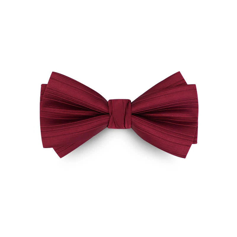 Men's Solid Color Twilled Formal Wedding Bow Tie - Image 6