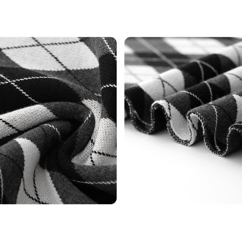 Men's Sophisticated Argyle Patterned Business Scarf - Image 7