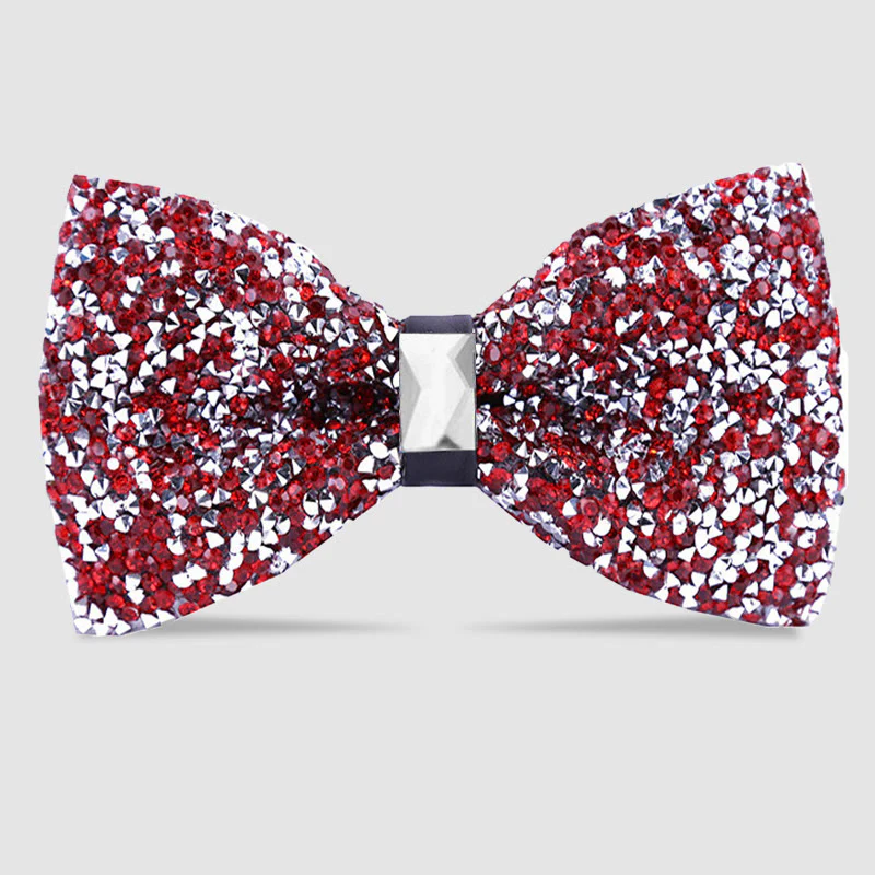 Men's Sparkle Star Glitter Crystal Bow Tie - Image 10