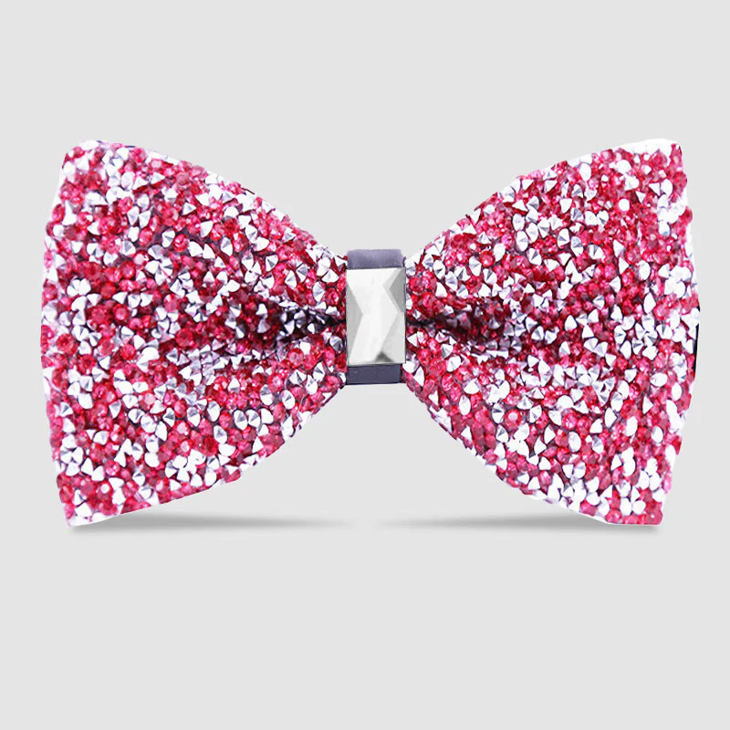 Men's Sparkle Star Glitter Crystal Bow Tie - Image 11