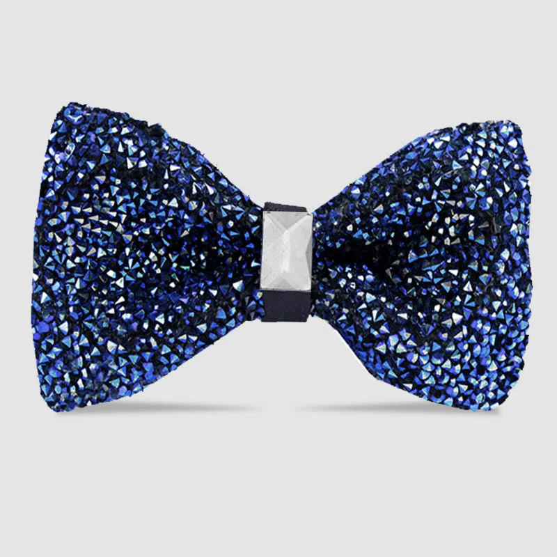 Men's Sparkle Star Glitter Crystal Bow Tie - Image 17
