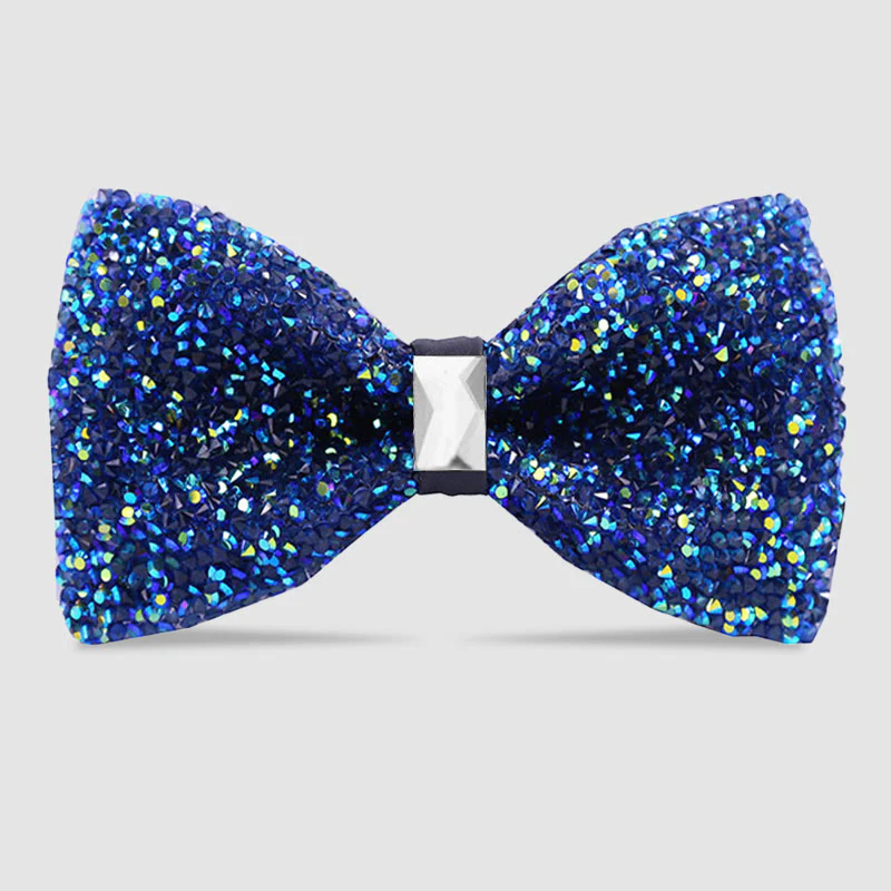 Men's Sparkle Star Glitter Crystal Bow Tie - Image 18