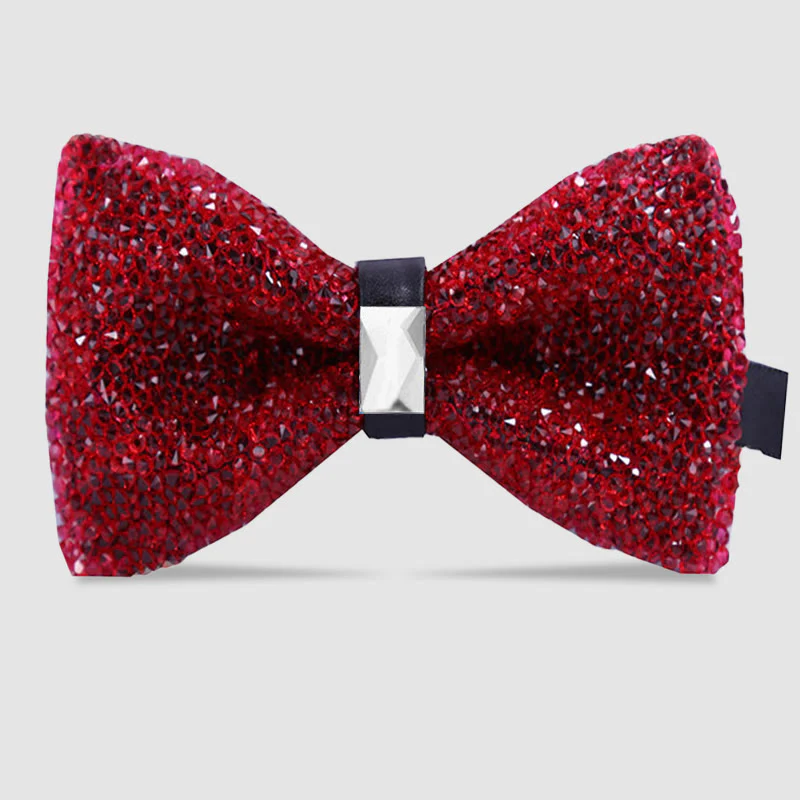 Men's Sparkle Star Glitter Crystal Bow Tie - Image 22