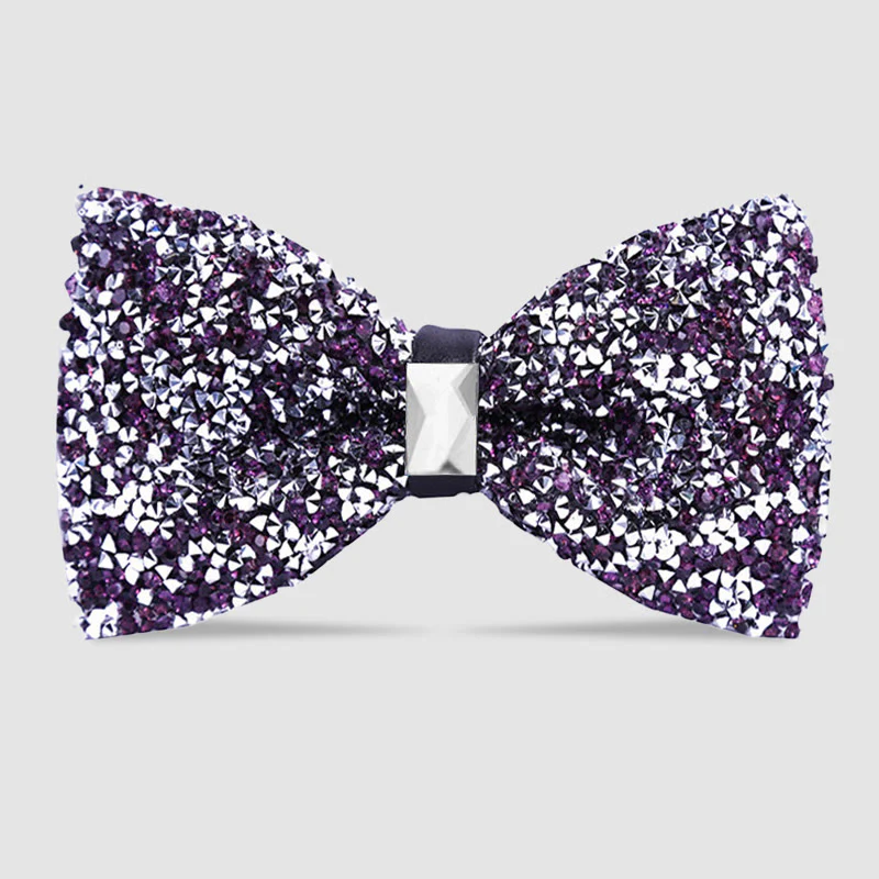 Men's Sparkle Star Glitter Crystal Bow Tie - Image 23