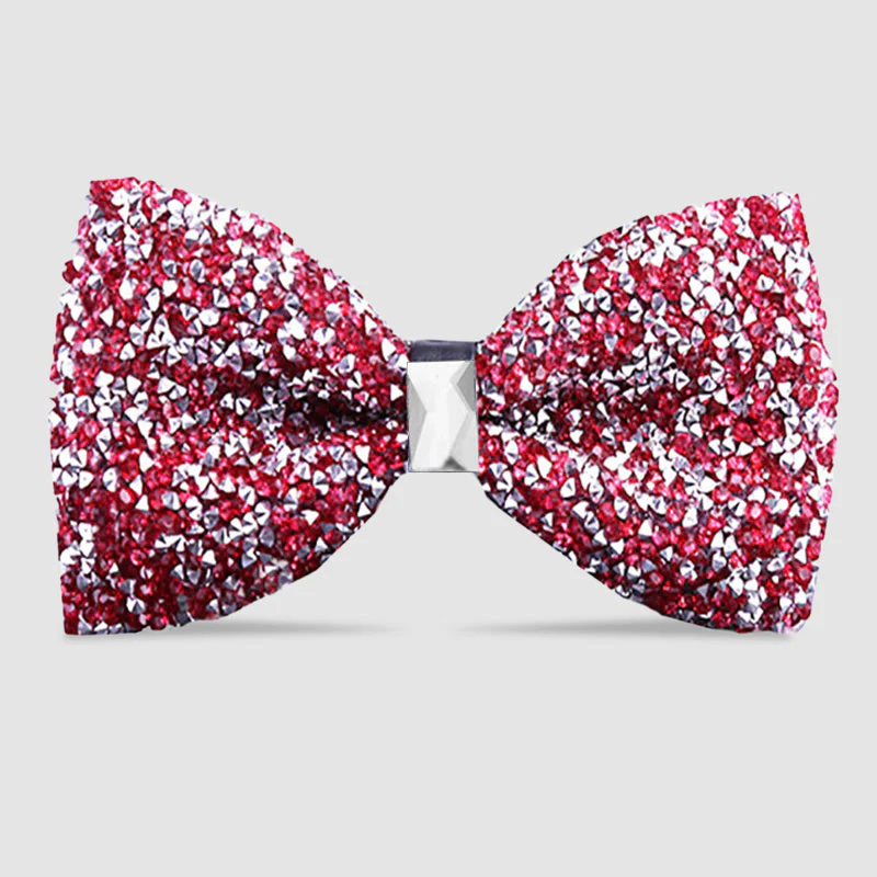 Men's Sparkle Star Glitter Crystal Bow Tie - Image 24