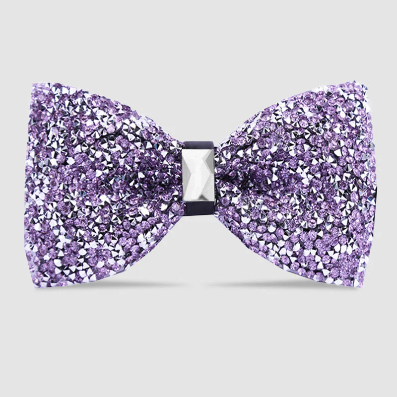 Men's Sparkle Star Glitter Crystal Bow Tie - Image 25
