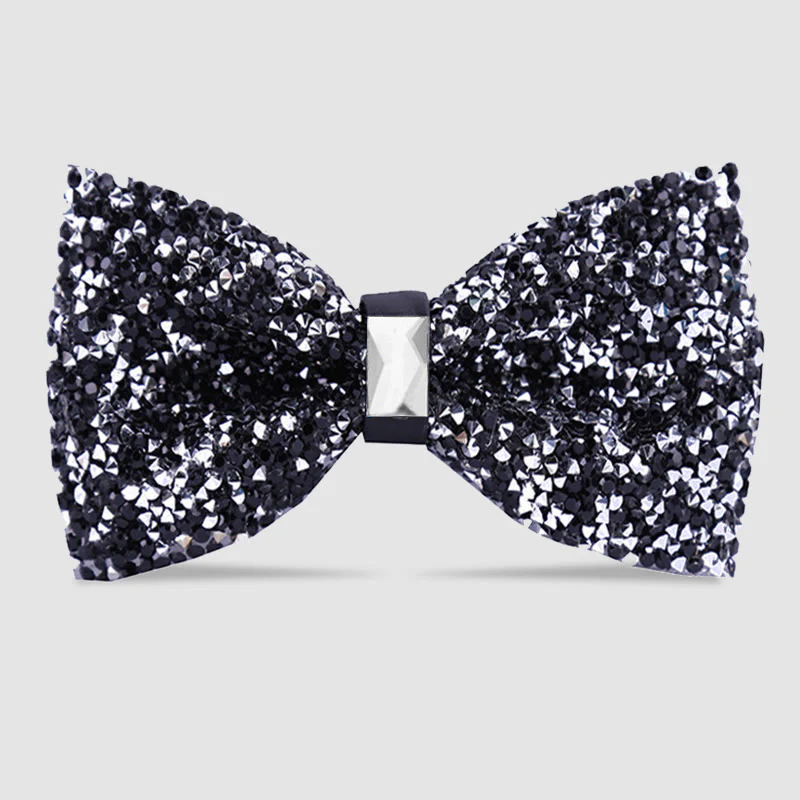 Men's Sparkle Star Glitter Crystal Bow Tie - Image 7
