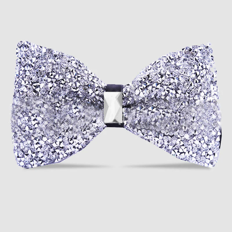 Men's Sparkle Star Glitter Crystal Bow Tie - Image 8