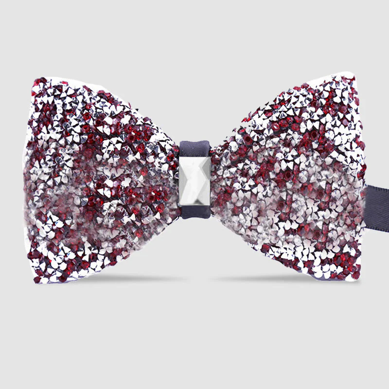 Men's Sparkle Star Glitter Crystal Bow Tie - Image 9