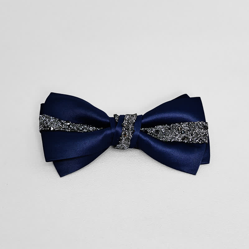 Men's Sparkling Glitter Bow Tie Pocket Square - Image 2