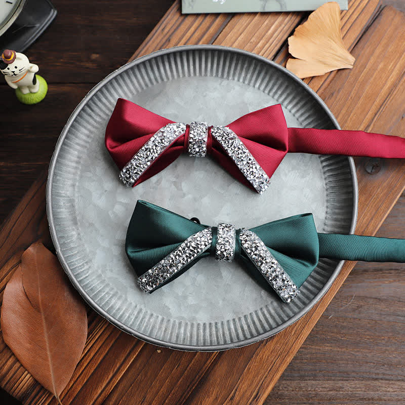 Men's Sparkling Rhinestone Wedding Bow Tie - Image 2
