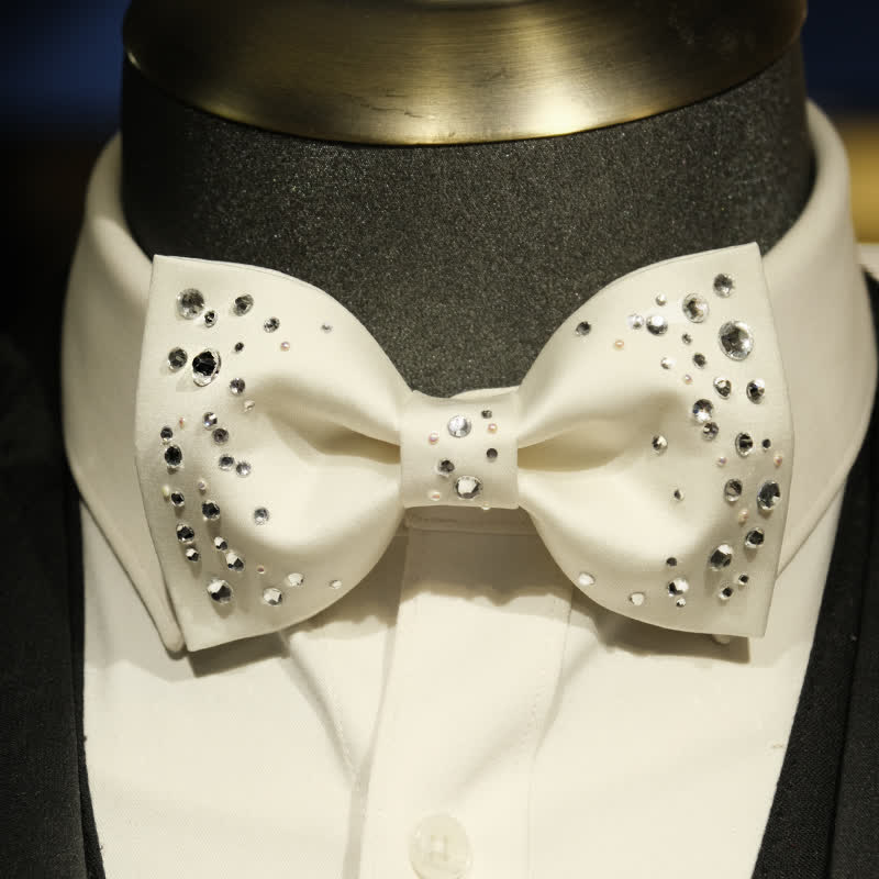 Men's Sparkly Rhinestone Starry Galaxy Bow Tie - Image 11