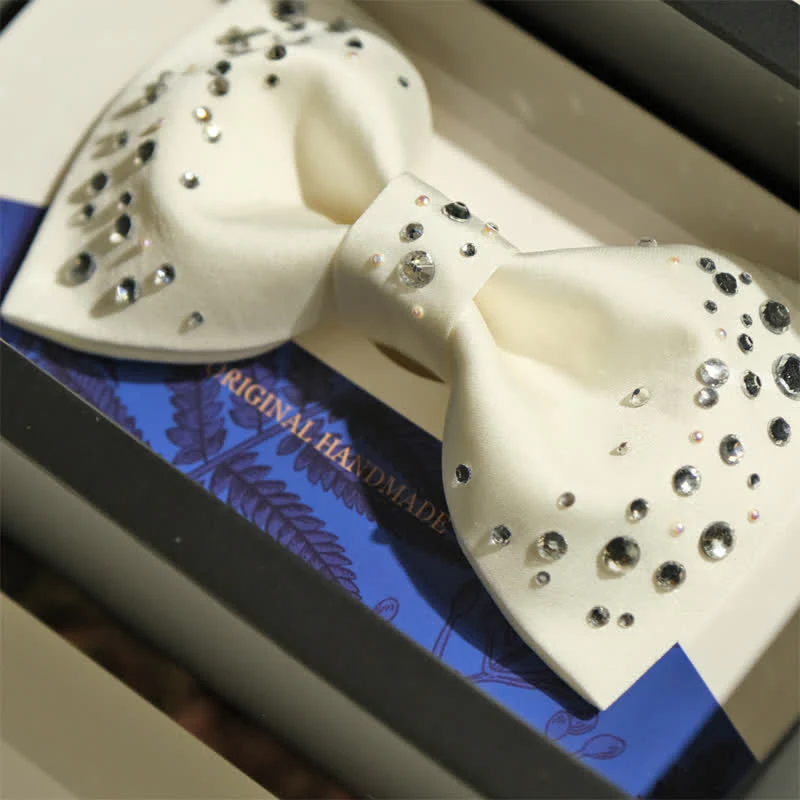 Men's Sparkly Rhinestone Starry Galaxy Bow Tie - Image 12