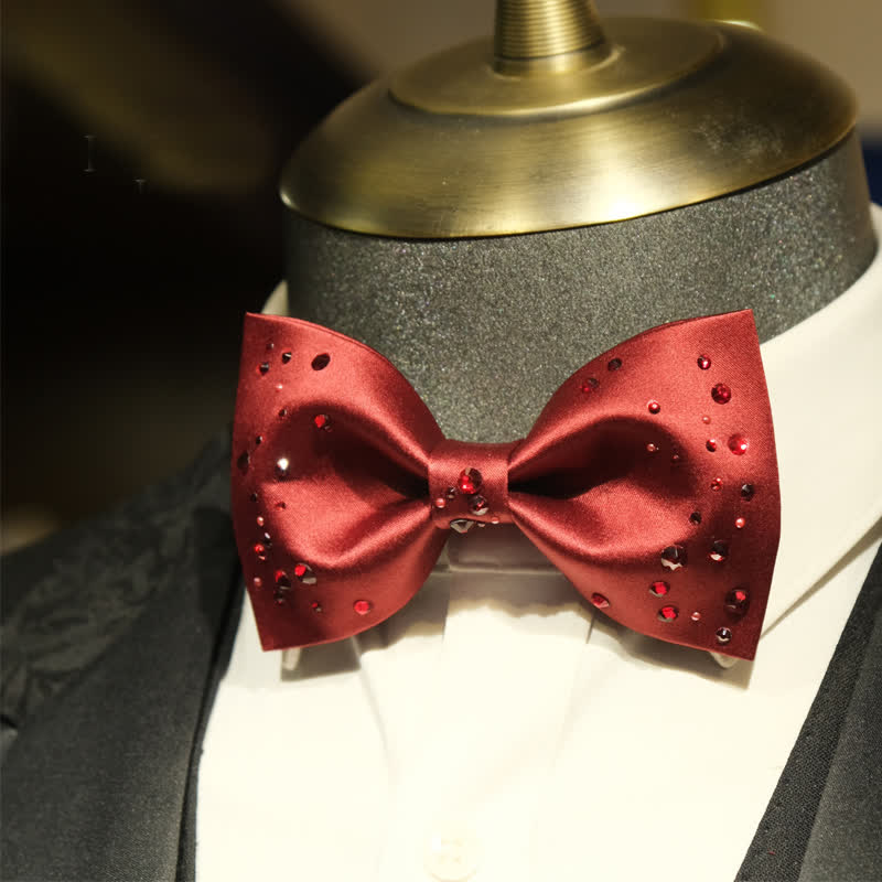 Men's Sparkly Rhinestone Starry Galaxy Bow Tie - Image 5