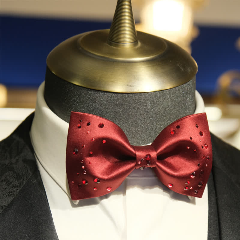 Men's Sparkly Rhinestone Starry Galaxy Bow Tie - Image 6