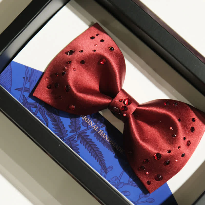 Men's Sparkly Rhinestone Starry Galaxy Bow Tie - Image 7
