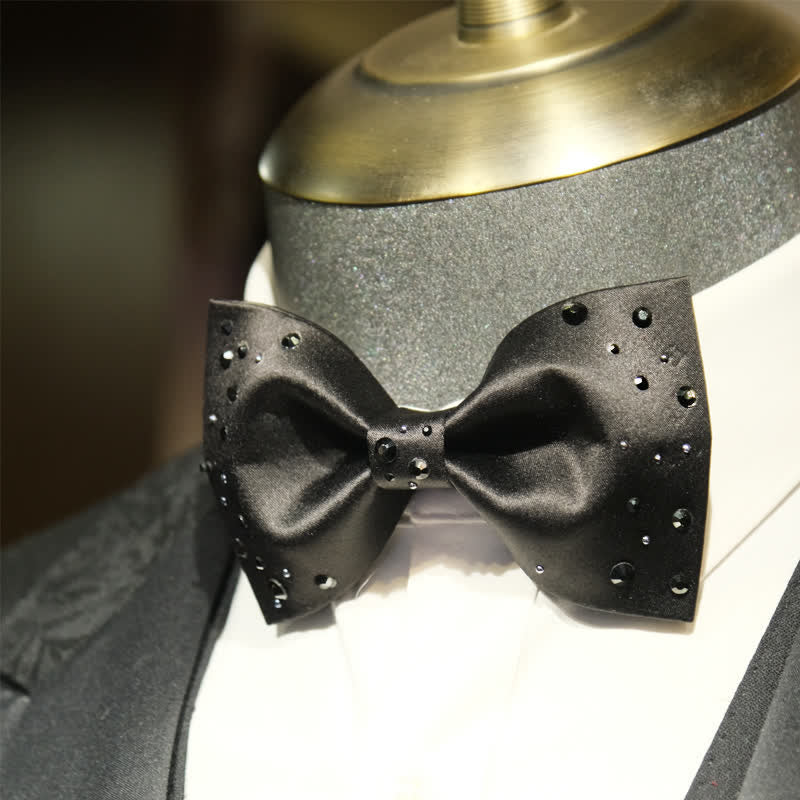 Men's Sparkly Rhinestone Starry Galaxy Bow Tie - Image 8